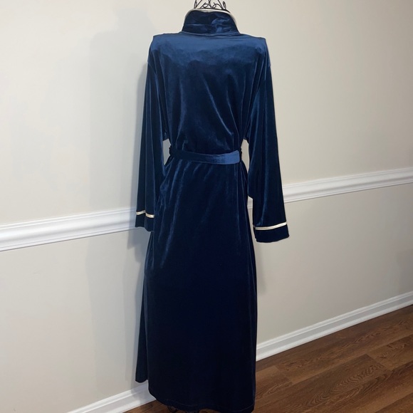 Woman’s Robe Velvet Vintage Cinema Etoile Dressing Gown Women’s Robe sz L Robe - Picture 9 of 16